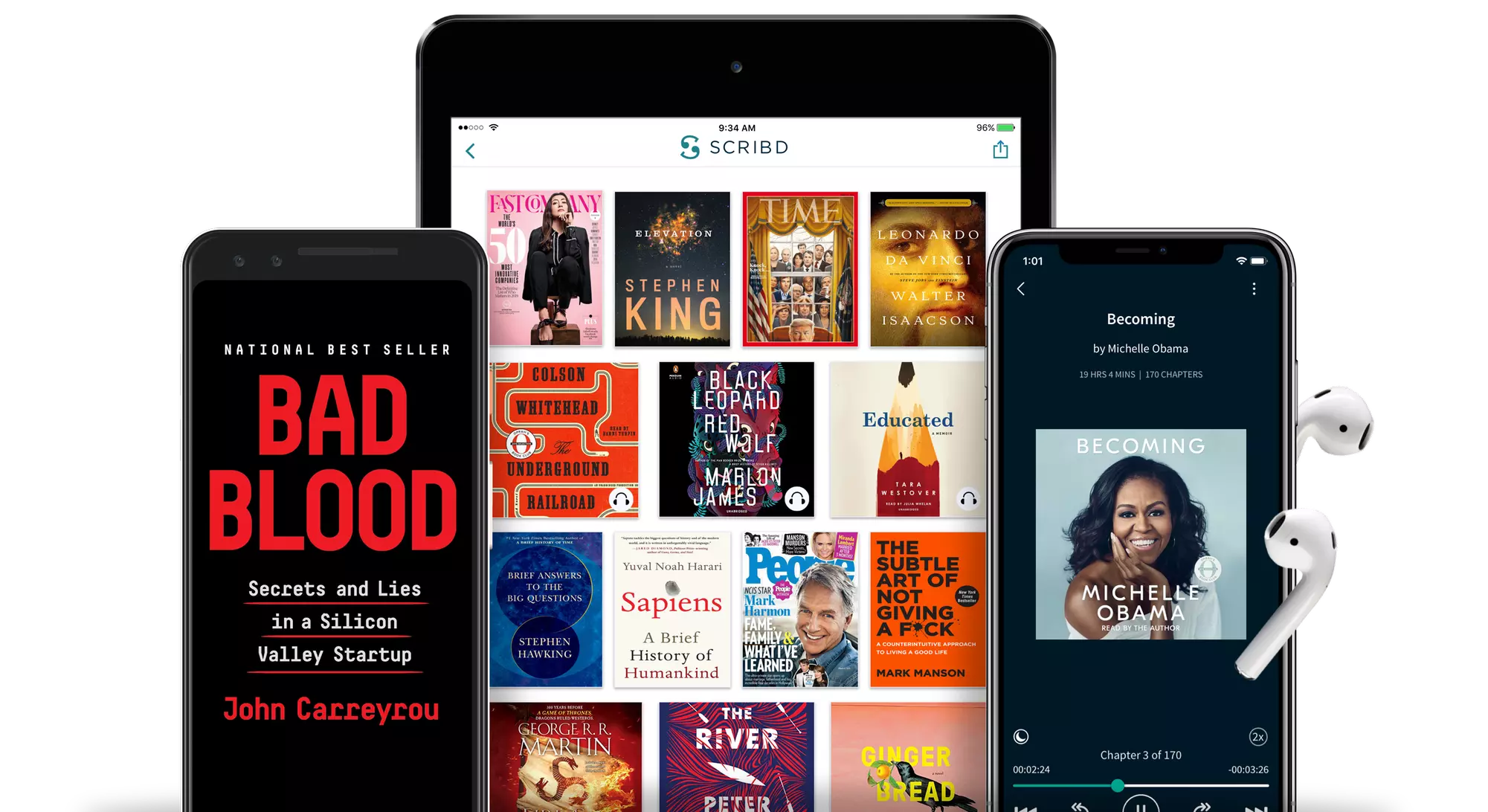 2-Month Unlimited* Audiobook, eBook, and eMagazine Subscription to Scribd (67% Off)  - Primary Image