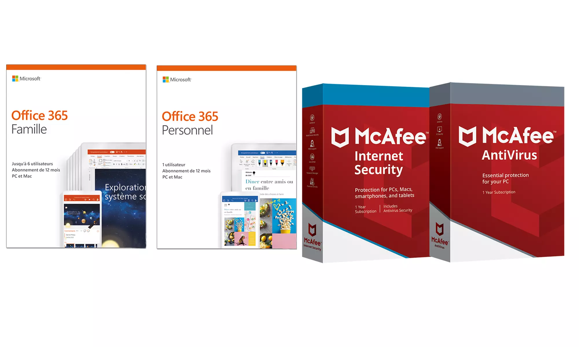 Pack Microsoft Office 365 et Antivirus McAfee - Primary Image