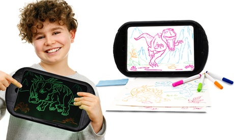 Tablette magique dessin lumineuse monde des dinosaures