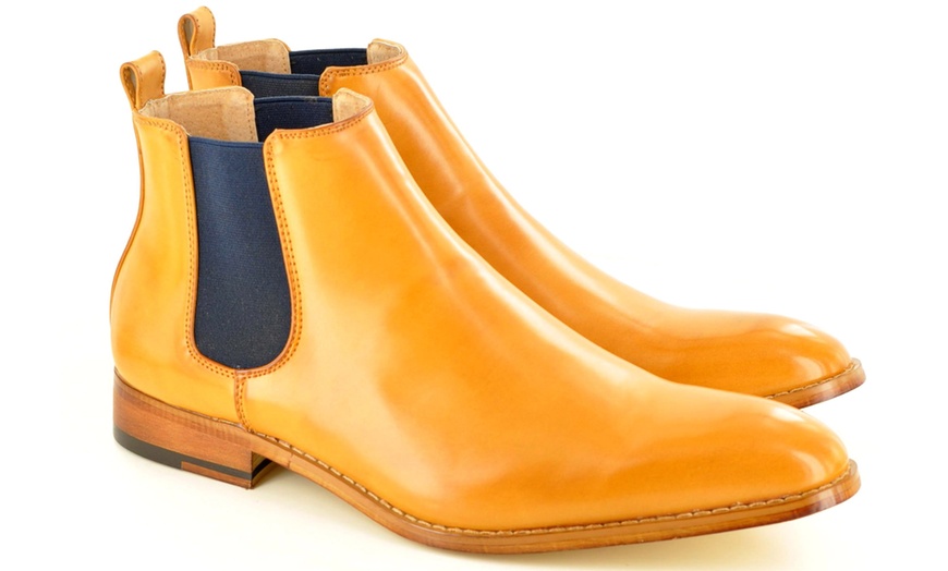 Image 23: Men's Pointed Toe Chelsea Boots