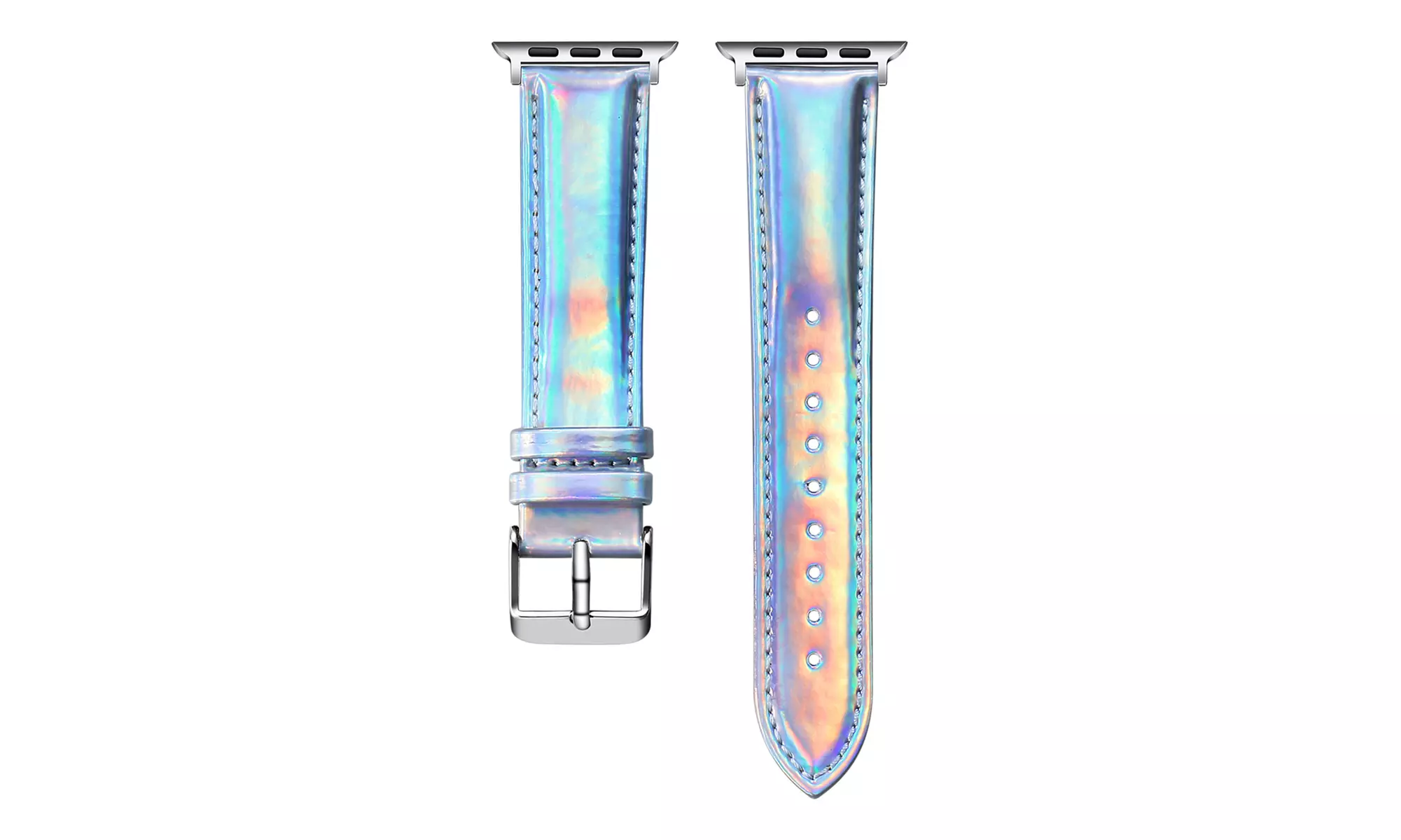 Iridescent Leather Bands for Apple Watch Series 1, 2, 3, 4, and 5 - Second Medium