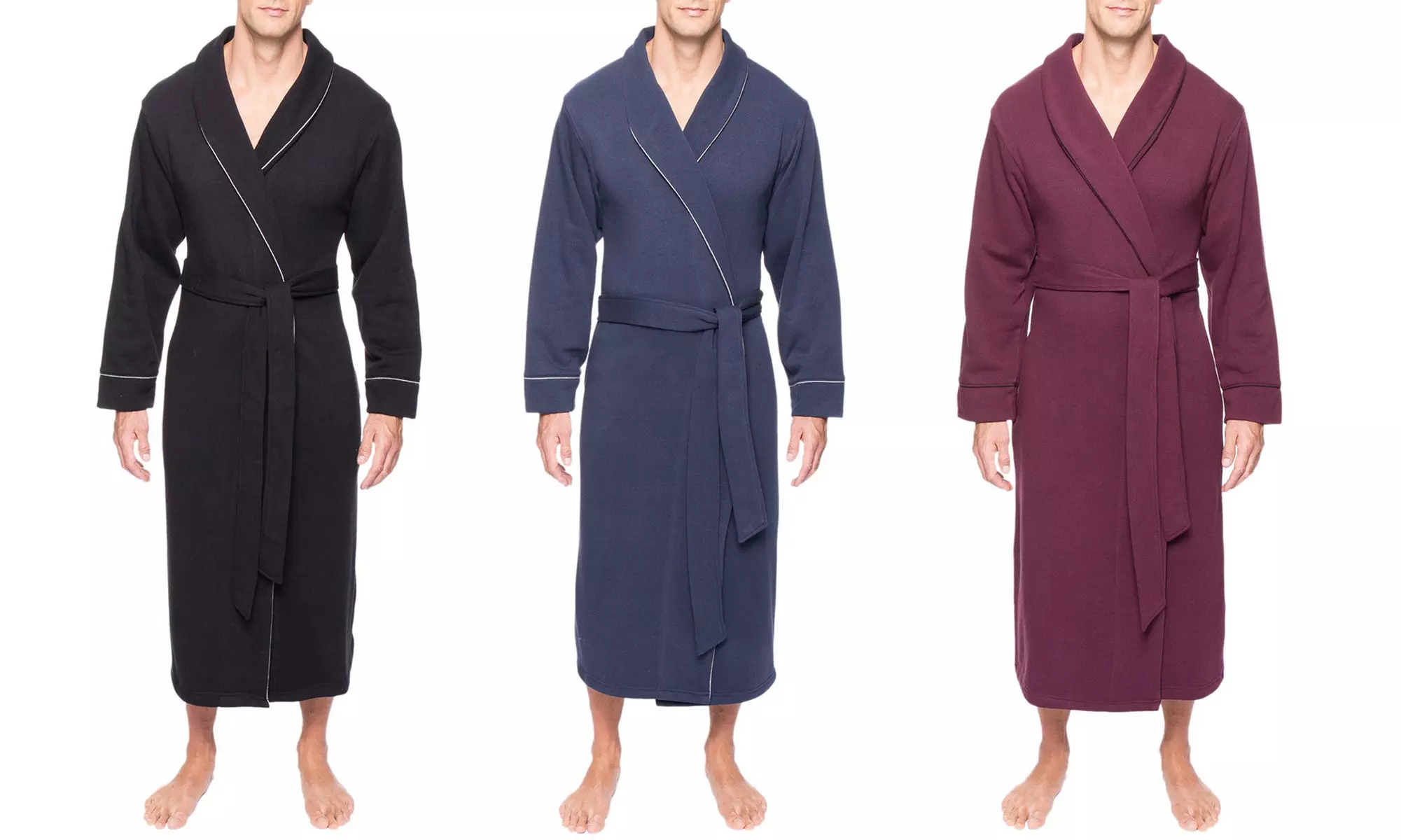 Noble Mount Men's Fleece-Lined French Terry Robe - Primary Image