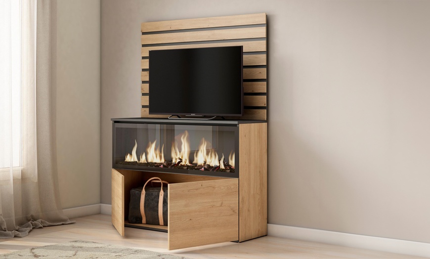 Image 11: Mueble para habitación con chimenea eléctrica
