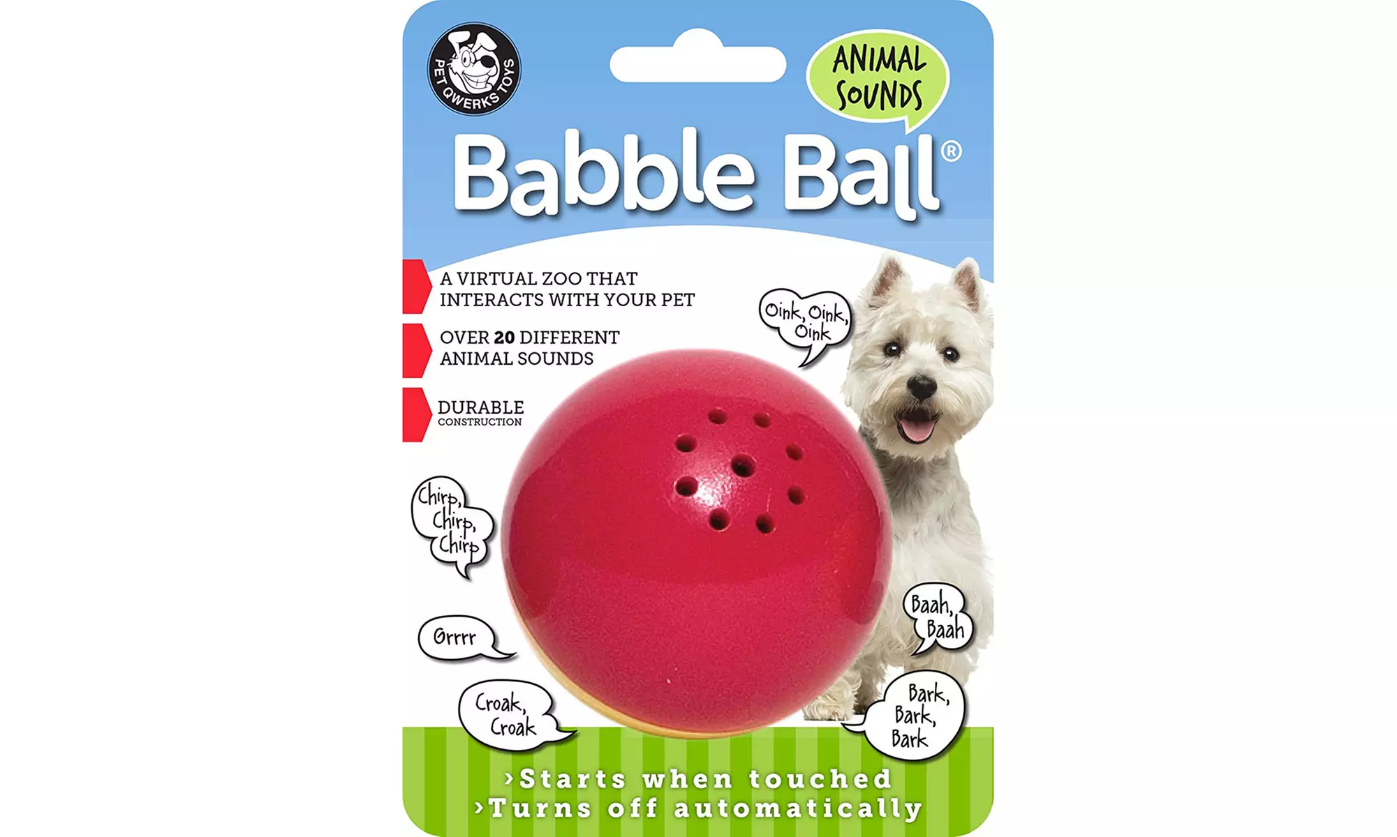 Pet Qwerks Talking Babble Balls (2-Pack) - Second Medium