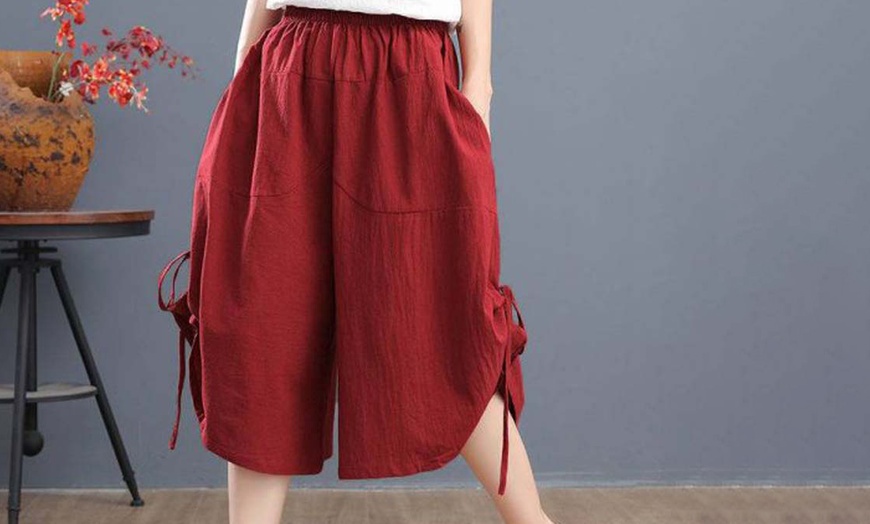 Image 3: Women's Wide-Leg Culottes