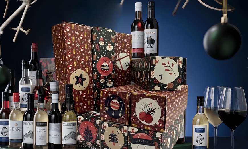 Image 1: 12- or 24-Day Wine Advent Calendar 