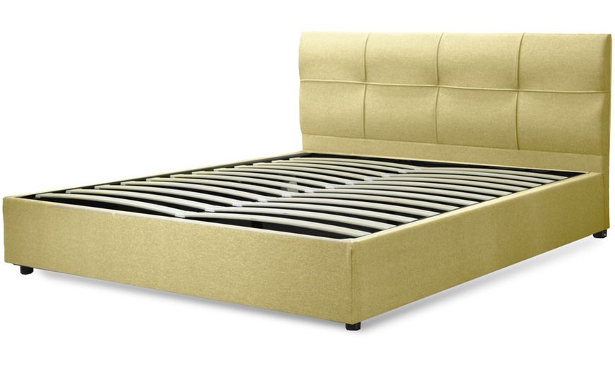 Image 10: Lit coffre Venise tissu, matelas ''Empereur'' en option