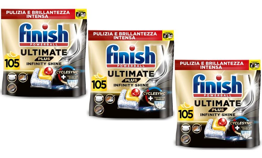 Image 3: Fino a 420 capsule di Finish Ultimate Plus Infinity Shine al limone