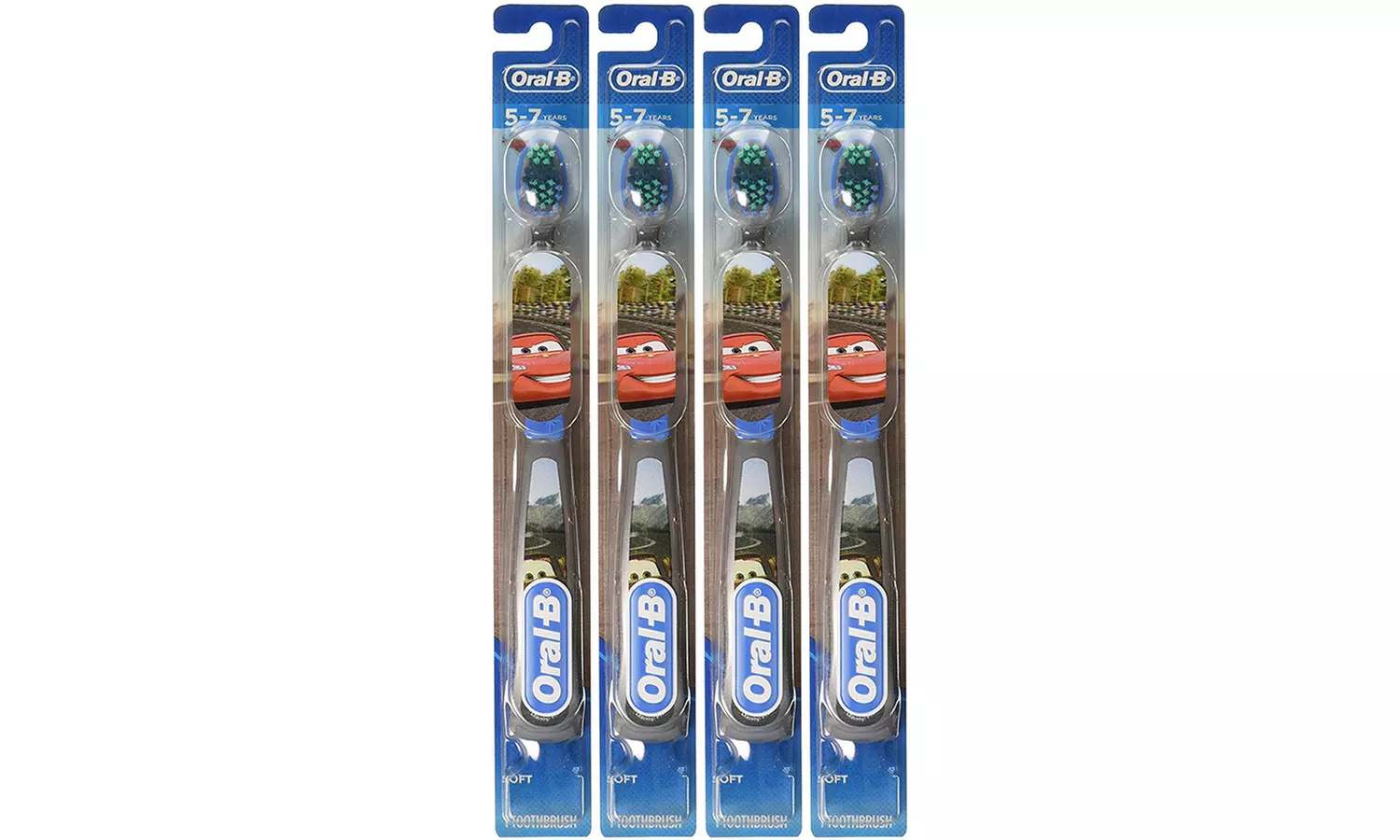 OralB ProHealth Stages Disney Pixar Cars Kid's Toothbrush (4- or 8-Pack) - Second Medium