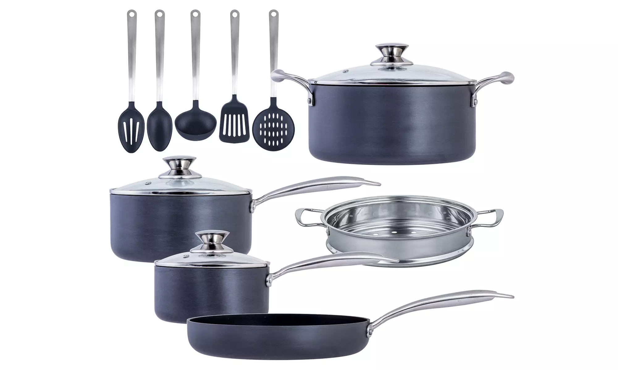 Hard-Anodized Aluminum Cookware Set (13-Piece) - Primary Image