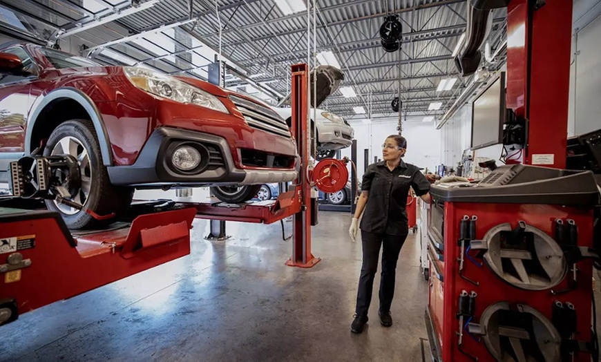 Image 2: Synthetic Oil Change with Tire Rotation at Meineke Albemarle (Up to 21% Off)