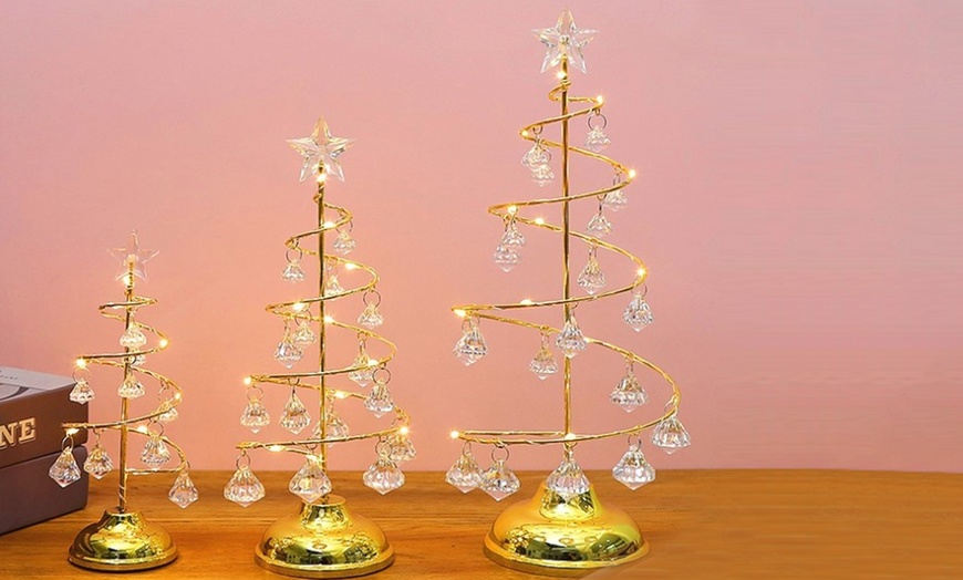 Image 3: Crystal Christmas Tree Lamp