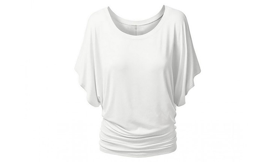 Image 7: Oversized Batwing Sleeve Top