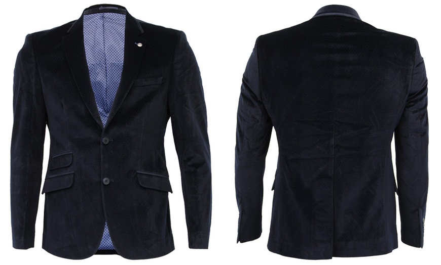 Image 3: Men's Velour-Look Blazer