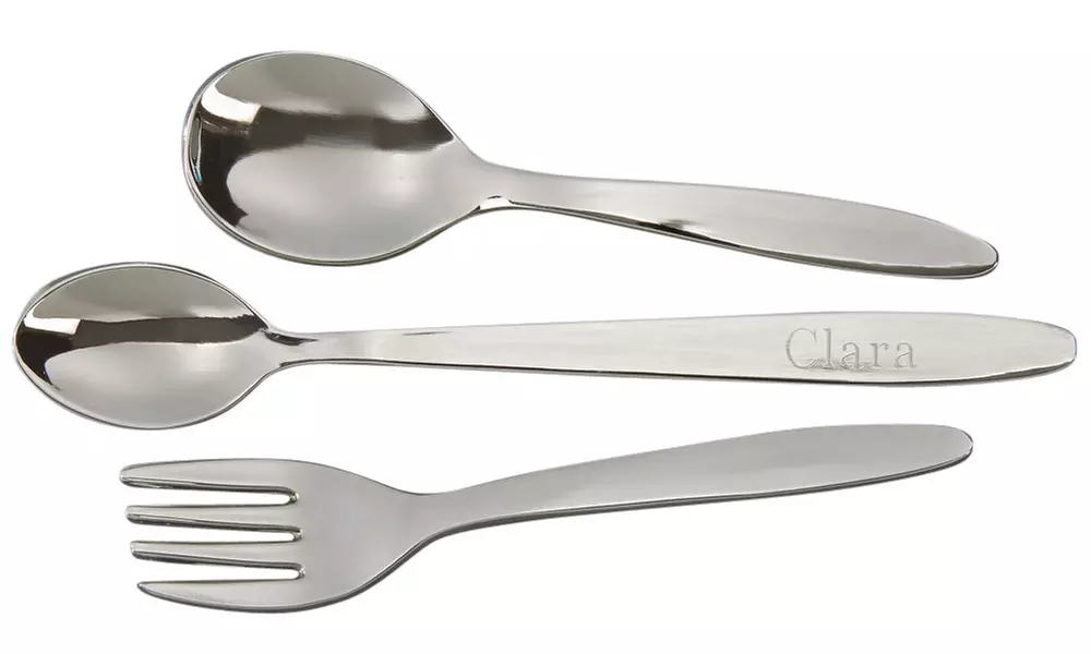 One or Two Personalized 3-Piece Children's Silverware Gift Sets from Creative Gifts Direct (Up to 42% Off) - Primary Image