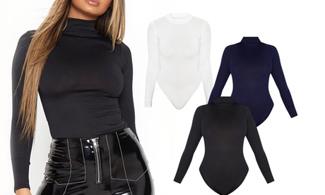 1 o 3 body da donna Hein a maniche lunghe, con mezzo collo interno felpato, disponibili in 3 colori e varie taglie