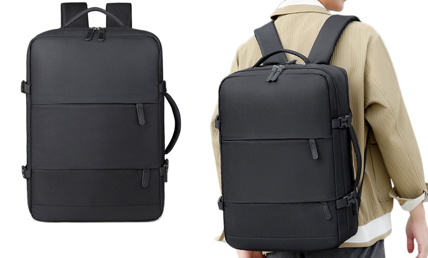 Image 2: Travel Backpack with USB Charging Port