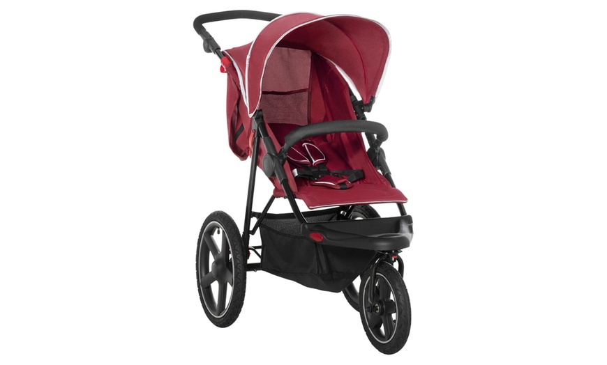 Image 2: Homcom 3-Wheels Pram