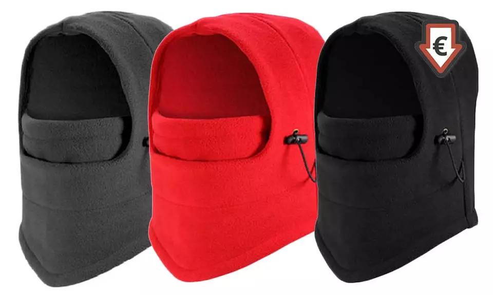 1x oder 2x Balotti Polarhaube aus Fleece in Grau, Schwarz oder Rot - Primary Image