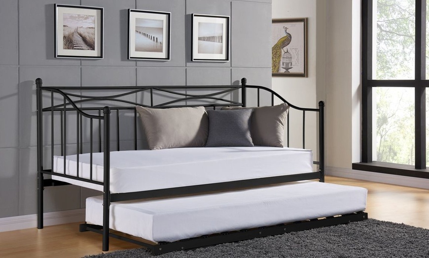 Image 7: Paris Metal Trundle for Day Bed