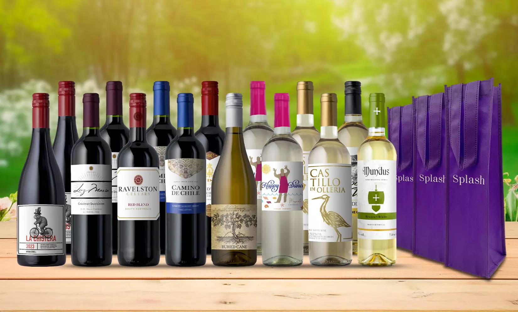 Up to 81% Off 15-Bottle Curated Wine Pack with Gift Bags
