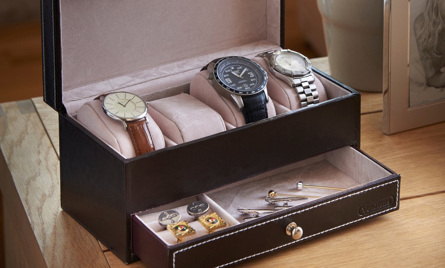 Image 3: Watch and Cufflink Display Box