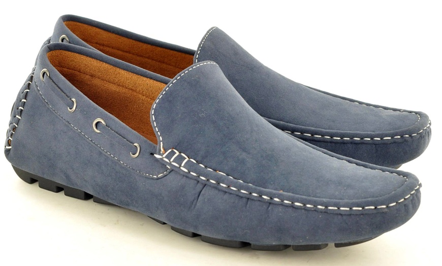 Image 11: Men's Faux Suede Casual Loafers