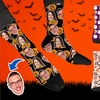 Image 1: Personalisierbare Socken mit eigenem Foto im Halloween-Design