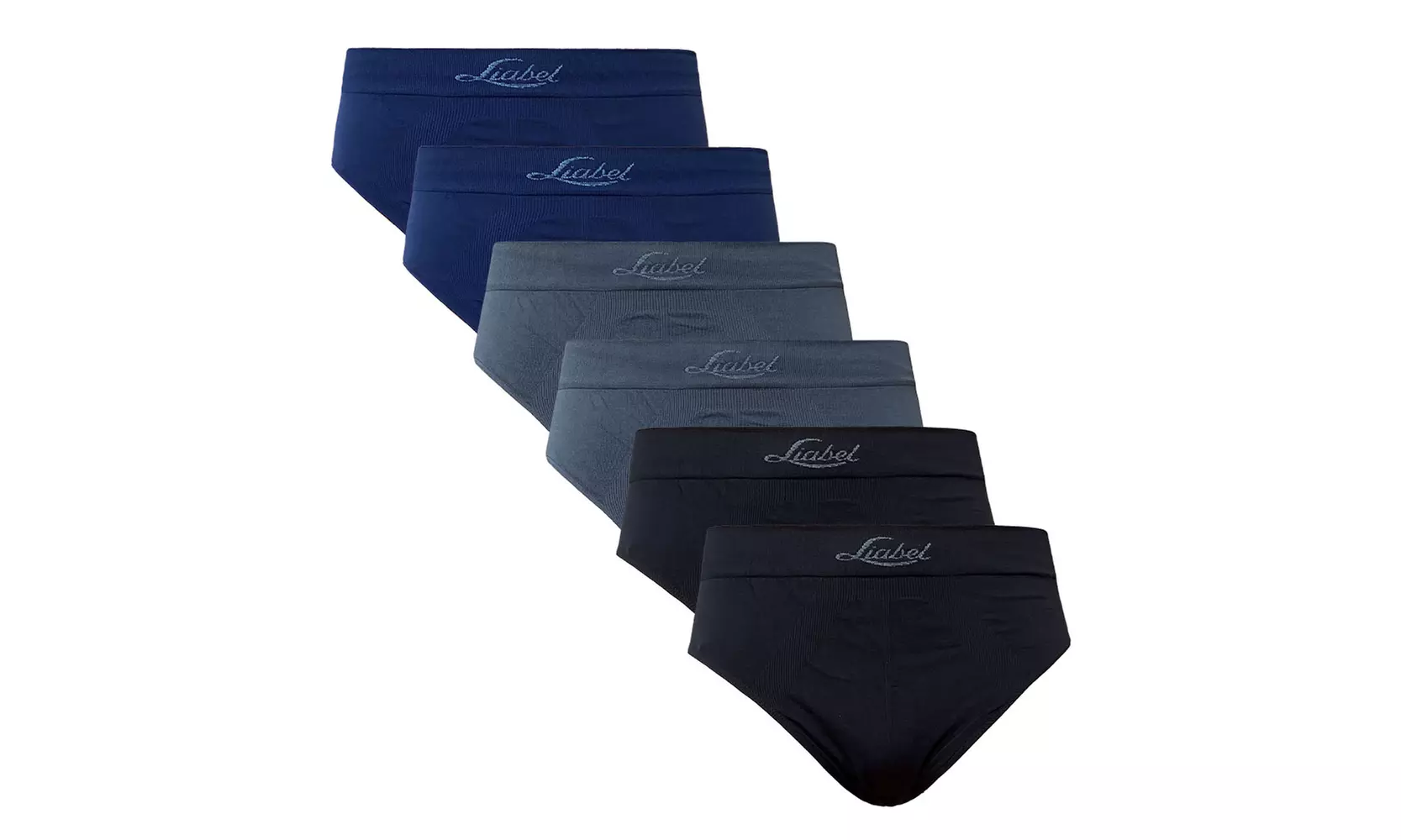 Set da 6 boxer o slip in cotone bielastico Seamless Liabel