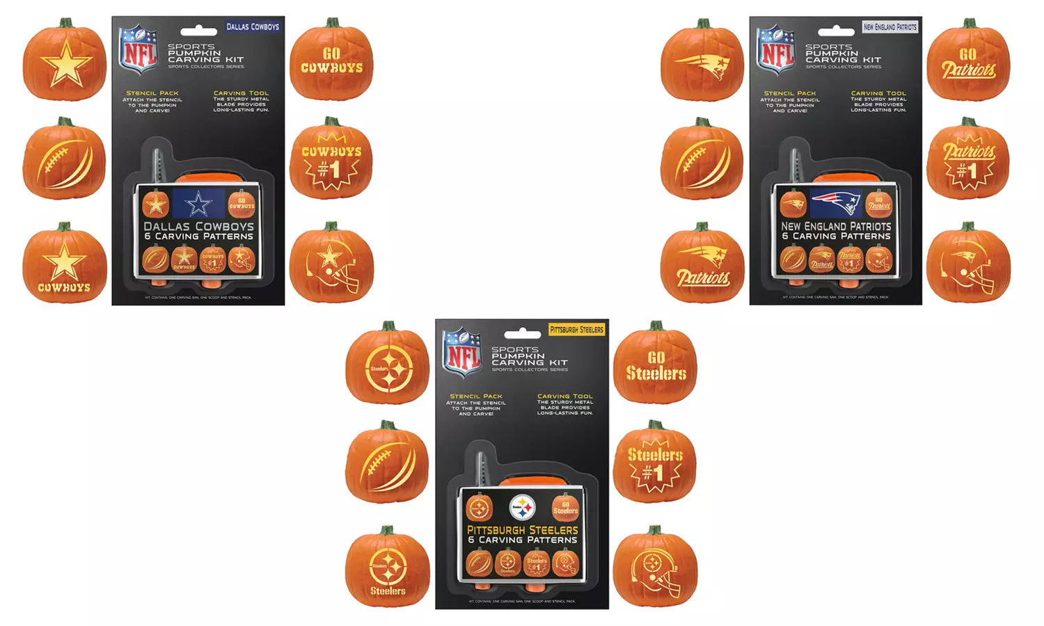 NFL Pumpkin-Carving Kit with 6 Patterns  - Primary Image