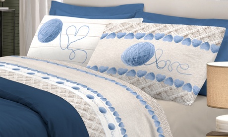 Completo lenzuola Love Gomitolo disponibile in 3 dimensioni e 3 colori