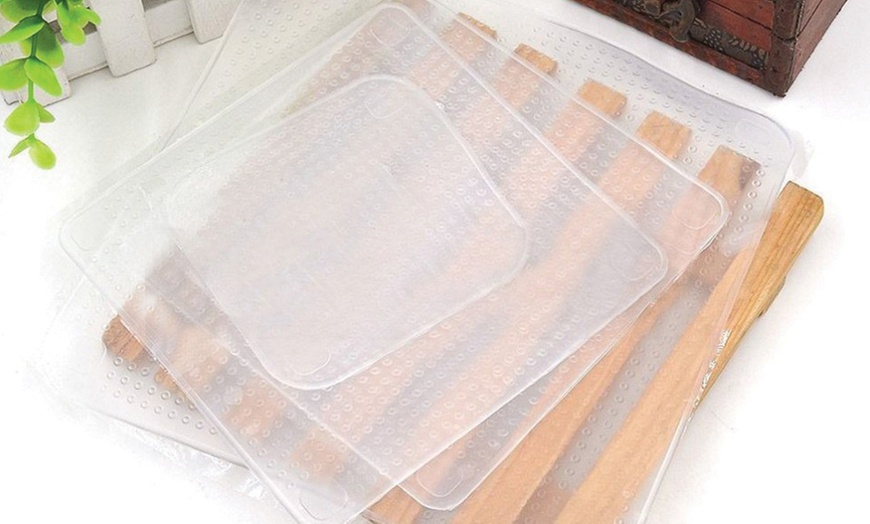 Image 2: Silicone Food Covers Four-Pack