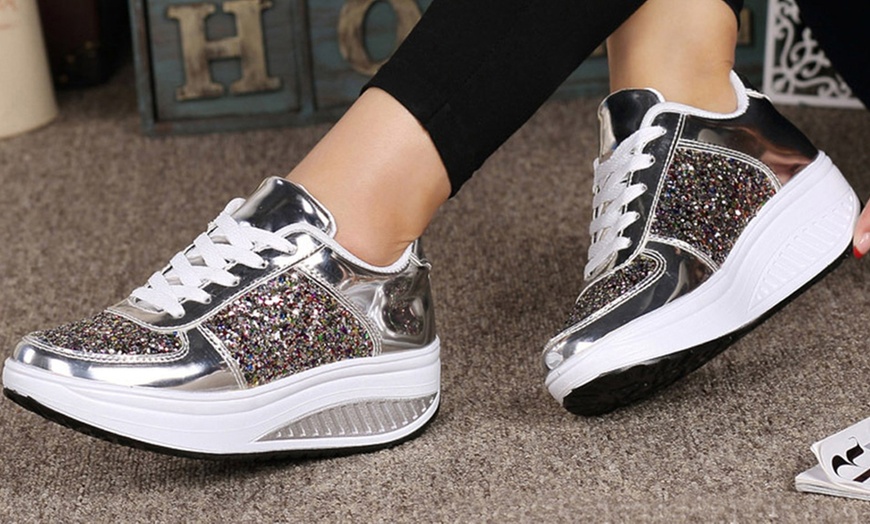 Image 6: Women's Glitter Sneakers