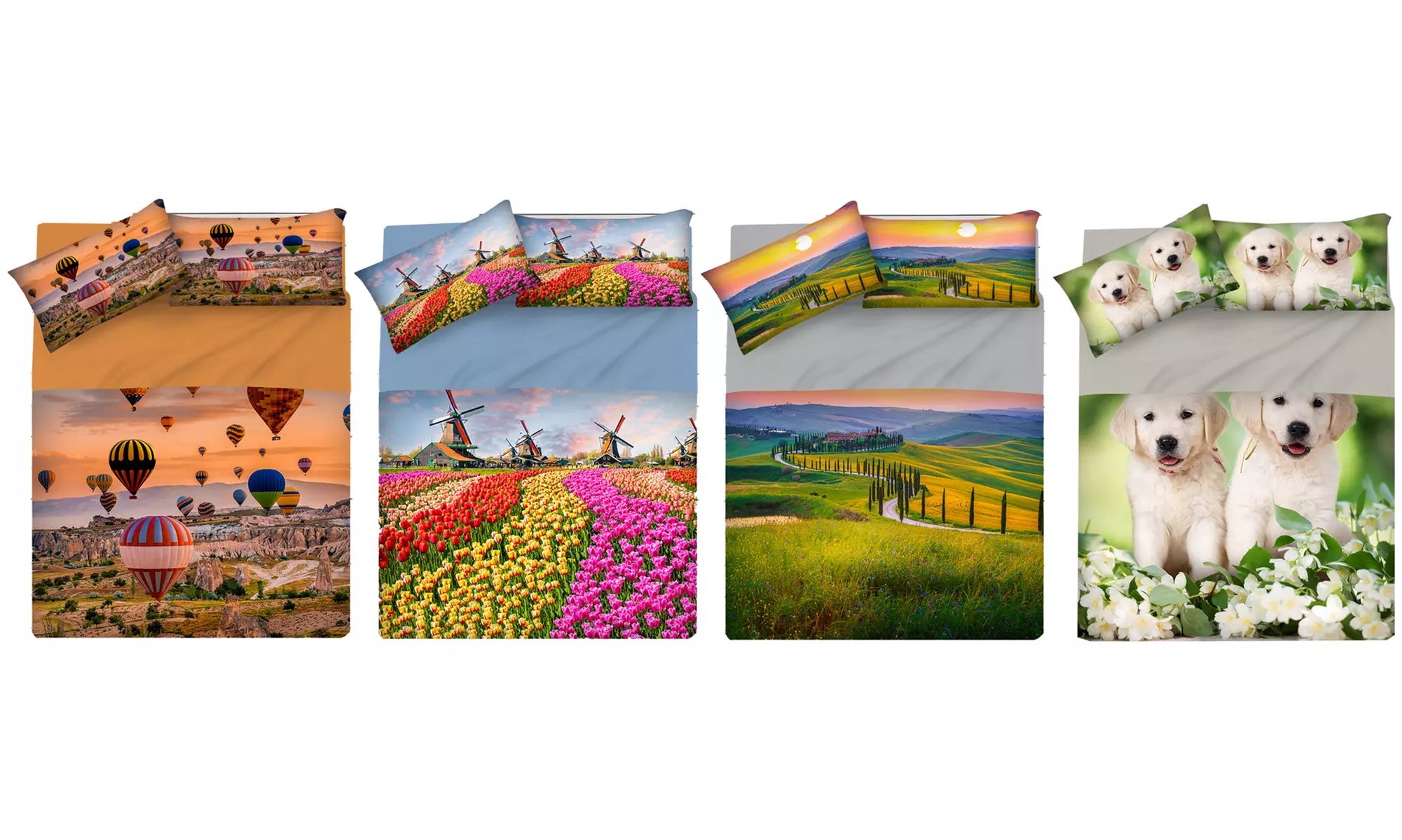 Lenzuola copriletto fantasie primavera, estive, paesaggio