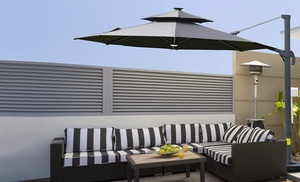 Outsunny Solar-Powered LED Cantilever Parasol