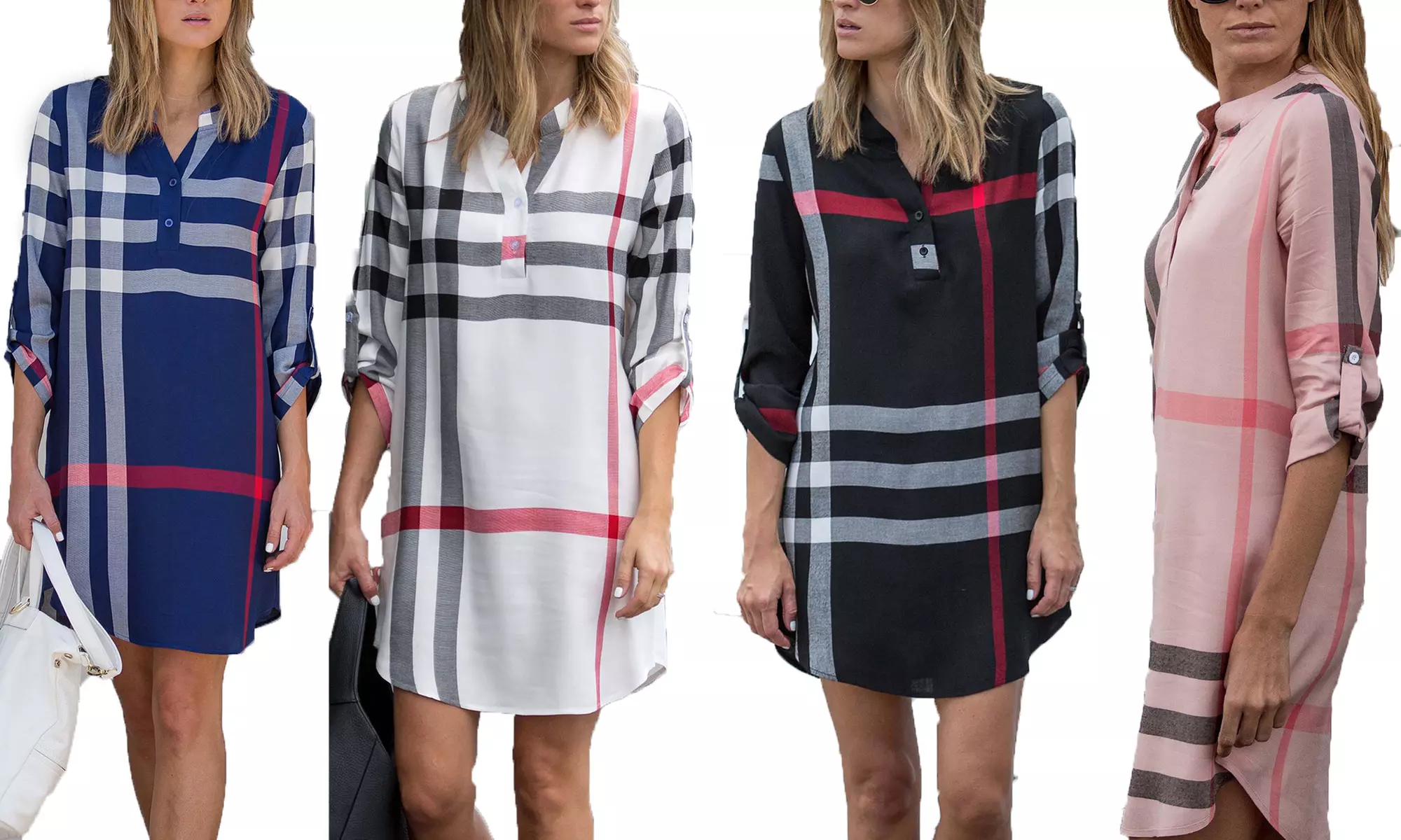 Women's Plaid Dress. Plus Sizes Available. - Primary Image