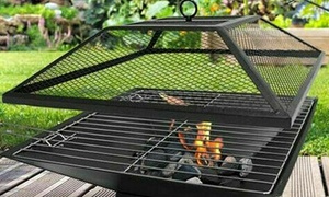 Square BBQ Grill Fire Pit