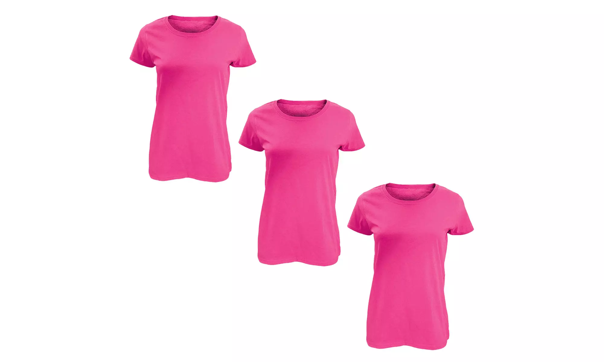 Pack of Three Soft Cotton Basic T-Shirts