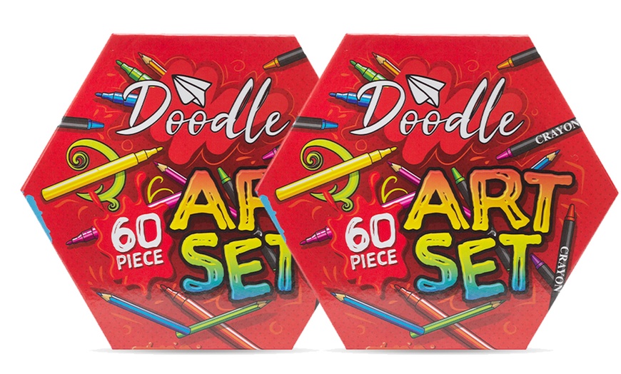 Image 4: One or Two Doodle 60-Piece Arts Sets