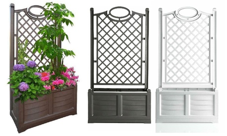 Fioriera con spalliera Bama, disponibile in 3 colori