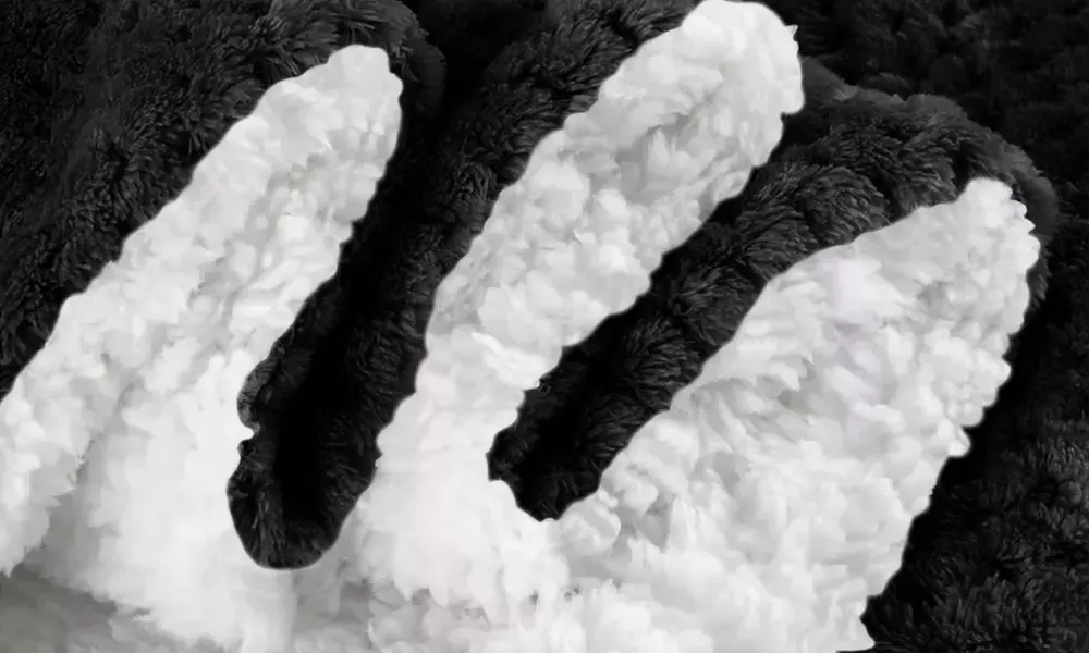 Coperta elegante in sherpa lavorato a maglia