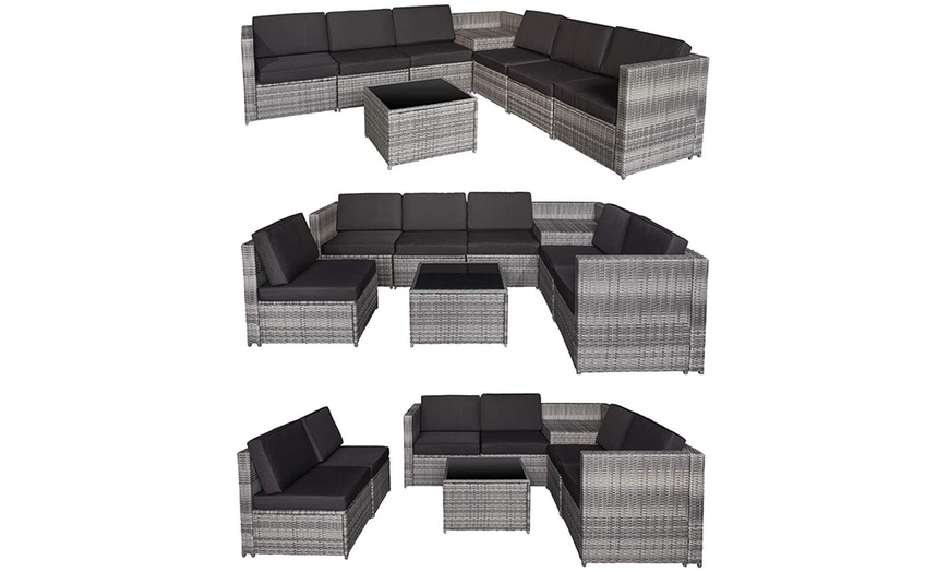 Image 11: Outsunny Eight-Piece Rattan-Effect Garden Furniture Set