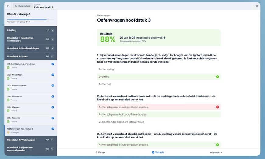 Image 3: Ahoy: Online cursus Klein Vaarbewijs 1 naar keuze met Examentraining