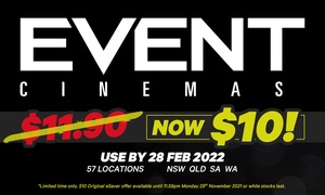 Event Cinemas: General Entry Adult eSaver