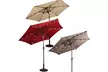 9ft. Patio Umbrella Solar LED Lights Steel Tilt with Crank - Second Medium