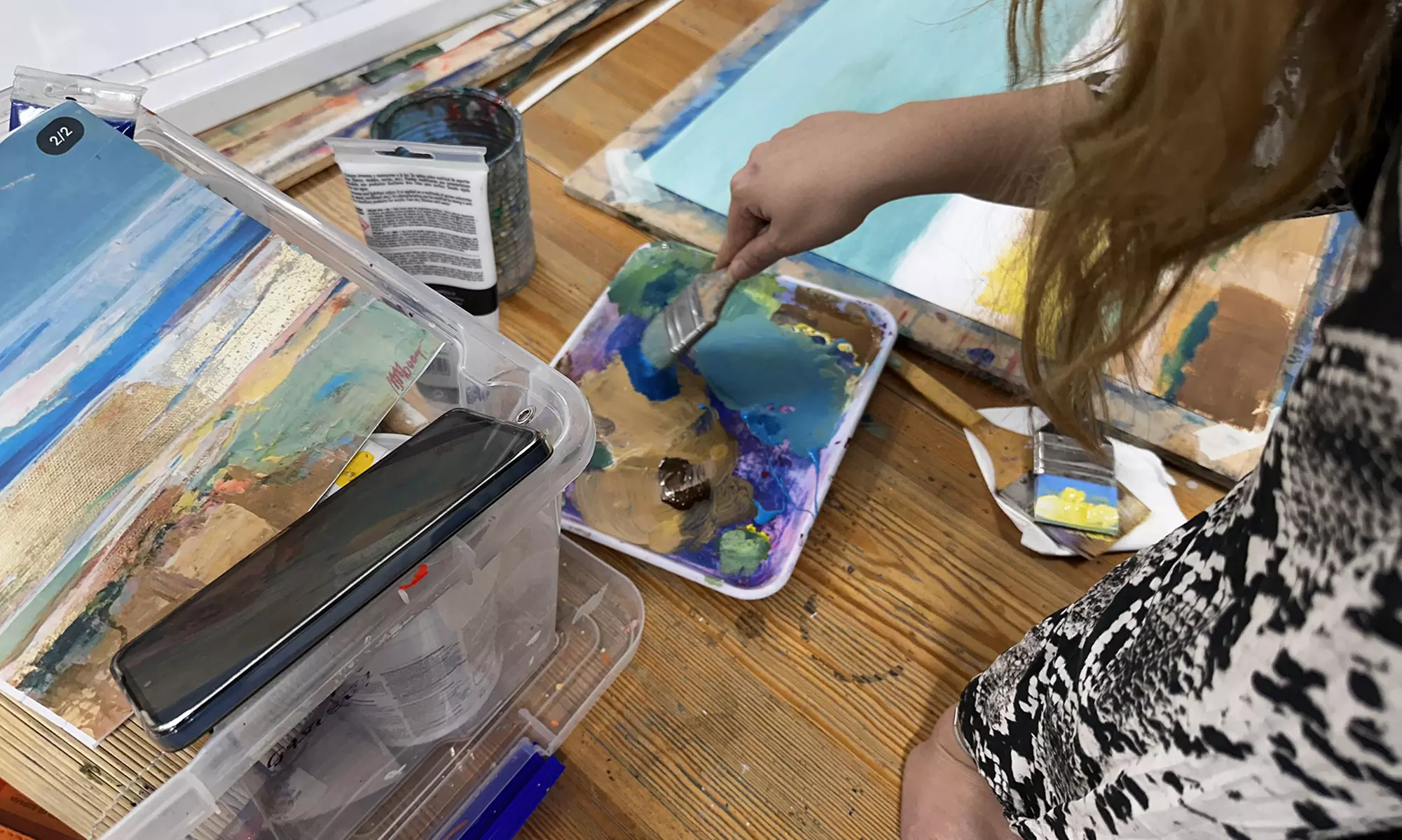 Desayuno con arte o BeerArt: pintura y bebida para 1 o 2 personas