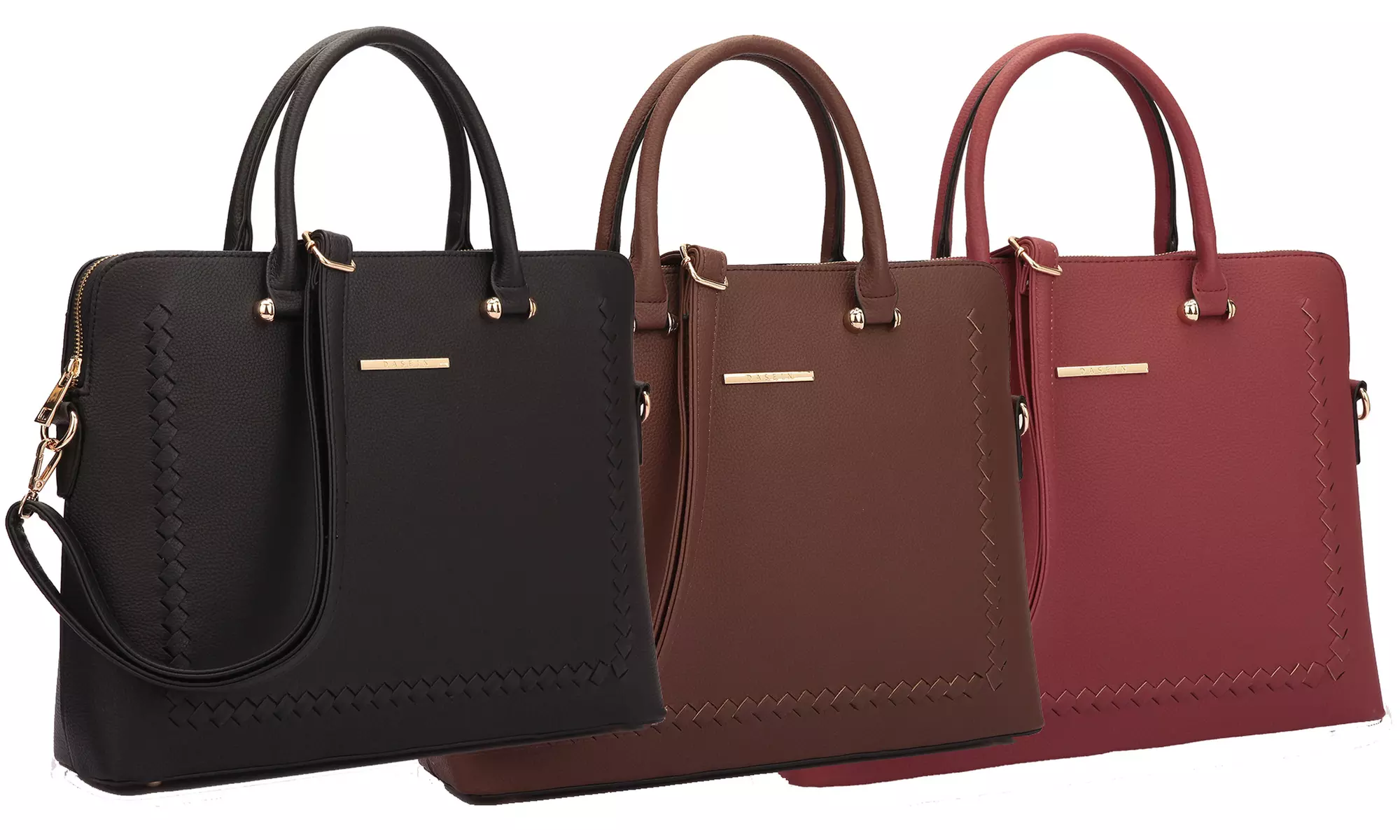 DS Collection Briefcase Handbag with Top Handle - Primary Image