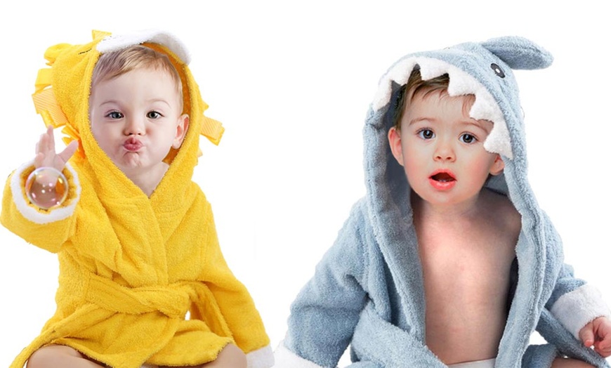 Image 11: Baby Cotton Bathrobe