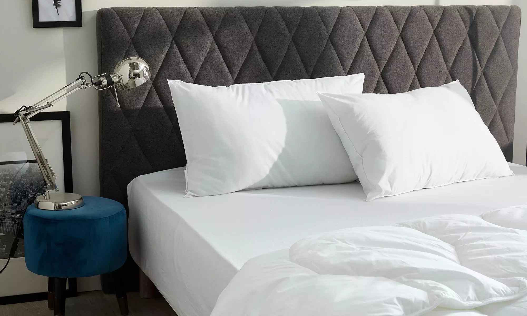 Lot de 2 oreillers ''Confort" de Blanreve, fabriqués en France, dimensions au choix - Primary Image