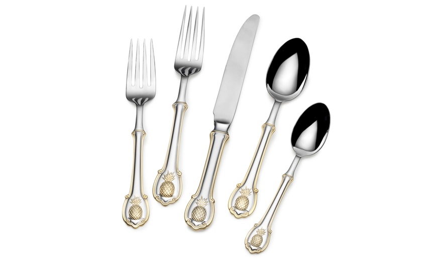 Wallace Pineapple Gold-Accent Flatware (20-Piece) | Groupon